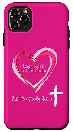 Funda Para iPhone 11 Pro Max Love Like Jesus Cross Plastico