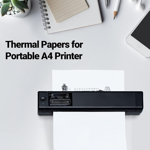 100 Hojas Para Impresora A4 De Papel Térmico M08f De Secado