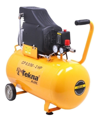 Compressor de ar elétrico portátil Tekna CP8550B 50L 2hp 127V/220V 60Hz amarelo