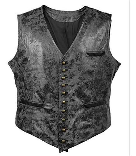 Men's Vintage Suede Vest Button V Neck Vest