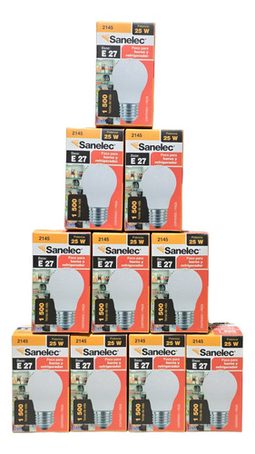 Foco A15 25w Para Refrigerador Perla 10pz