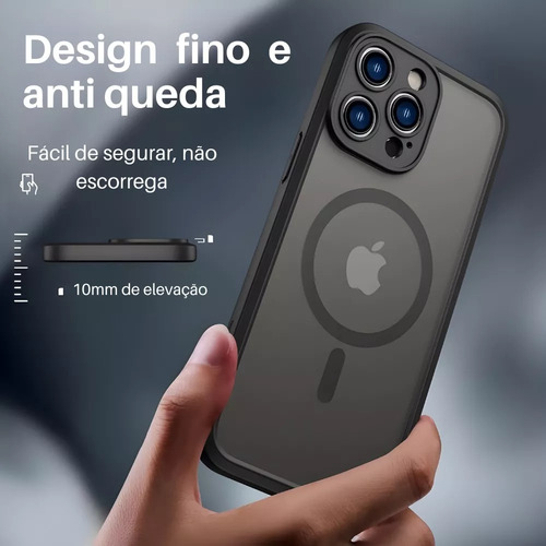 Capinha Case Fosca Color Proteção Câmera Magsafe Para iPhone