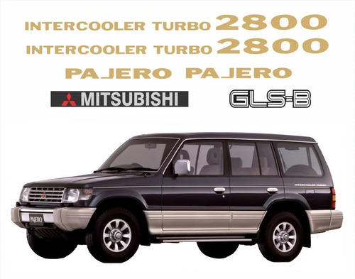 Adesivo Mitsubishi Pajero 2800 Intercooler Turbo Gls-b Ca873 Cor Dourado