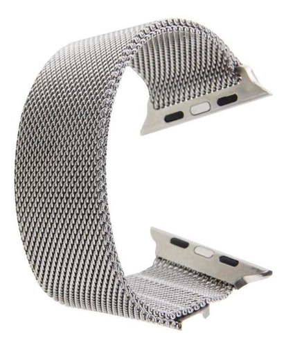 Correa Magnética De Acero Para Apple Watch 42mm Plateado