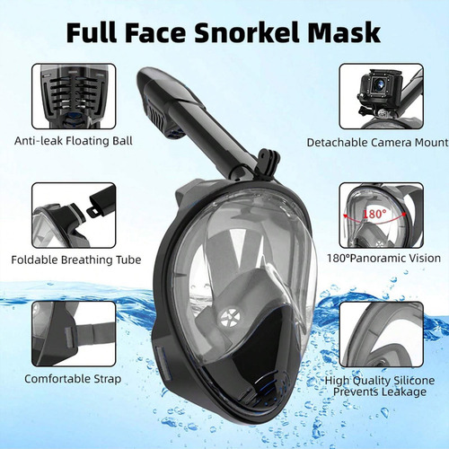 Máscara Buceo Abahub Anti-desn Cara Completa Snork/scuba