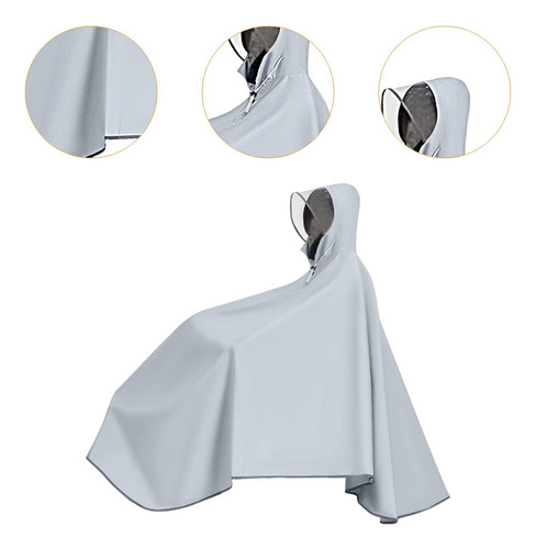 Poncho De Lluvia Para Bicicleta, Impermeable Con Capucha Par