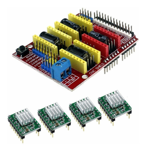 Módulo Shield Cnc V3 + 4 Drivers A4988 - Máquina Cnc Arduino