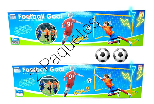 2 Porterías Mini Soccer Ball Set 79x50x43cm