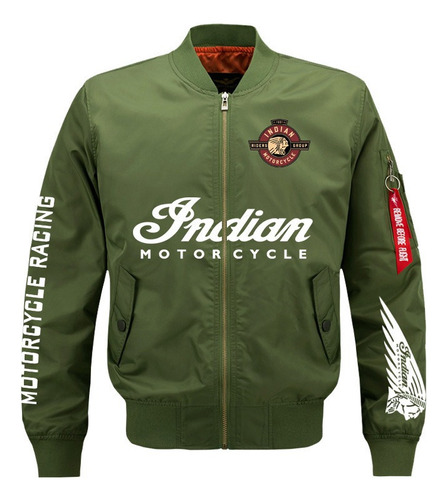Chamarra Con Cremallera Indian Motorcycle Para Hombre