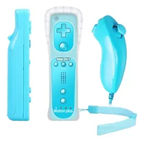 Comprar Control Wiimote Para Nintendo Wii + Nunchuck Azul Powerlead