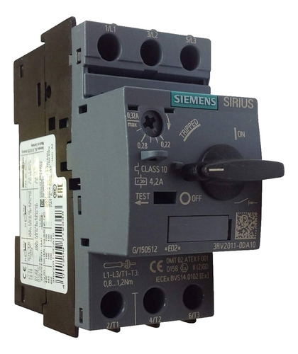 Guardamotor 0.22-0.32a S00 Siemens 3rv2011-0da10