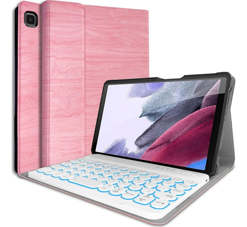 Funda Teclado Real-eagle Galaxy Tab A7 Lite 8.7 Inalam/rosa