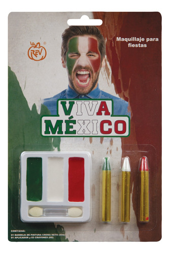 Kit De Maquillaje Para Fiestas Tricolor Viva México Ghoulish