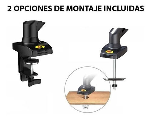 Imagen 4 de 8 de Soporte Neumático Monitor O Laptop De Hasta 9kg. (17a 35)