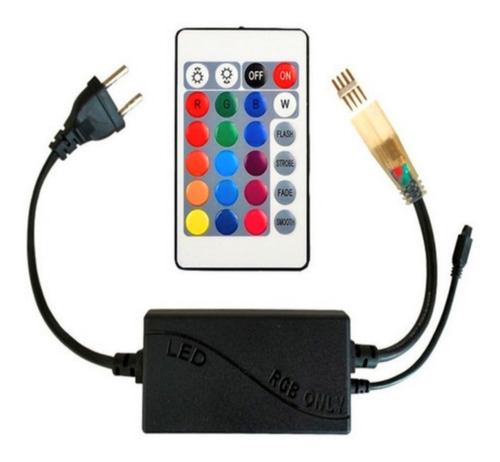 Imagen 3 de 4 de Conector Controlador Control Manguera Rgb Inalámbrico 110v