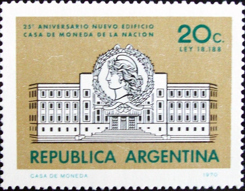 Argentina, Sello Gj 1548 Casa De La Moneda Mint L4971