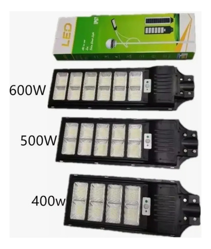 Solar Led Poste 400 W Negro