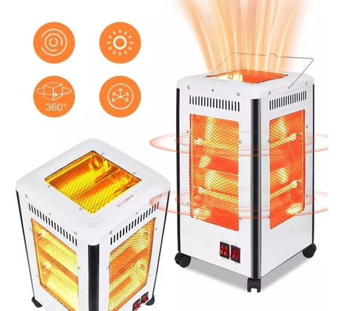 Estufa Calefactor Halógeno 360° A 2000w