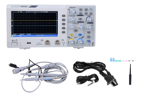 Osciloscopio Sds1202, 200 Mhz, 1 Gs/s, 7 Pulgadas, Lcd, Mult