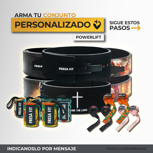 Arma Conjunto Personalizado Cinturon Powerlift Gym Fresafit