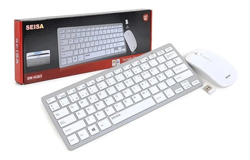 Kit Teclado Y  Mouse Inalambrico Slim Aluminio Pc Notebook