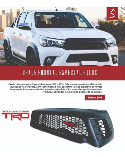 Imagem 5 de 5 de Grade Toyota Hilux Trd 2016 2017 2018 2019