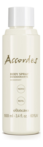 Refil Desodorante Body Spray Accordes 100ml Fragrância Cardamomo