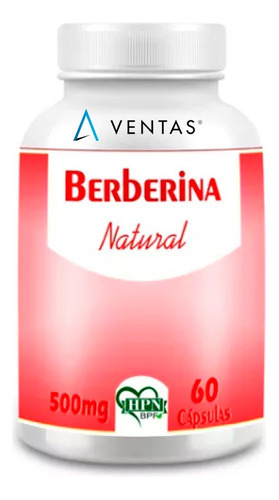 Berberina Natural 500mg - 60 Cápsulas 
