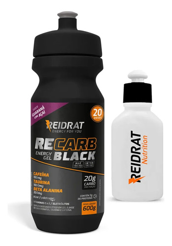 Reidrat Recarb Energy Gel Black Squeeze 600g + Squeese 100ml