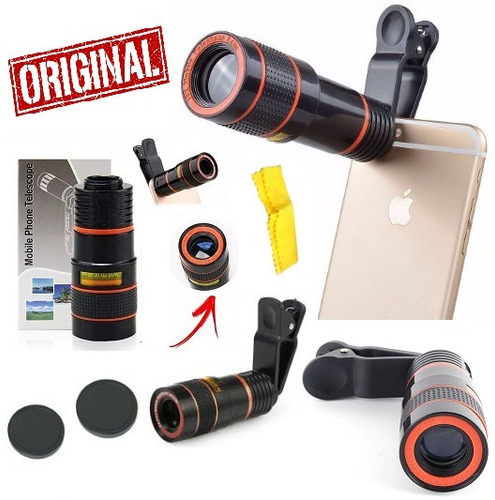 Kit Super Luneta Lente Zoom Celular Universal + Mini Tripé