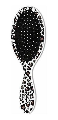 Cepillo Para Cabello - Leopard Spot Print White And Brown 6 