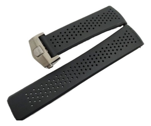 Zx Pulseira Para Tag Heuer Pendulum 22mm Preta + Fecho
