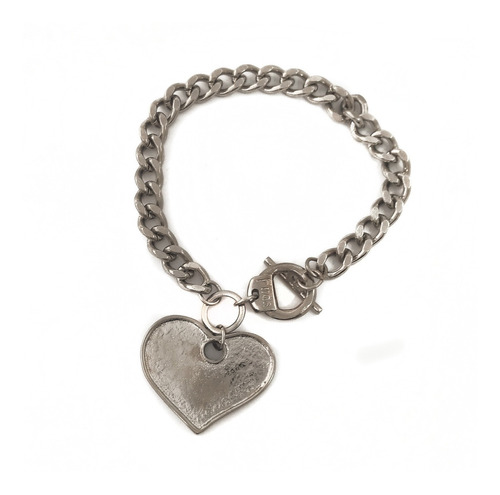 Pulsera Metálica Fiida - Dijes Corazón - P006