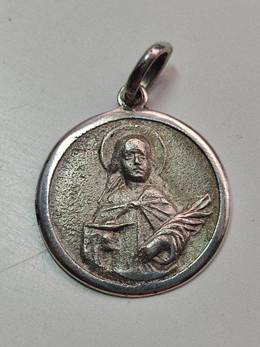 Medalla Santa Lucia Plata 925 20 Mm Kendra Joyas