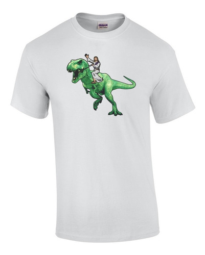 Playera Camiseta Jesus Montando Un Dinosaurio Envio Gratis