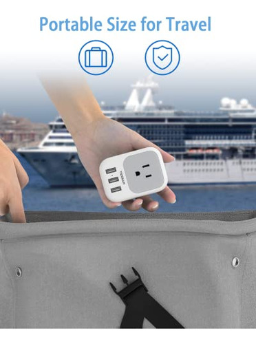 Extensor Cruise Essentials Con Enchufes MĂșltiples Y Usb, Tes