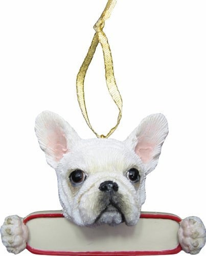 Bulldog Francés Ornamento De  De Papá Noel Pals Blanco Con P