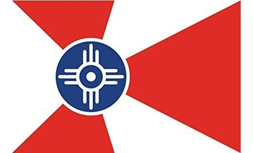2pack Wichita Ciudad Bandera Calcomania | 5inches Por 3inche