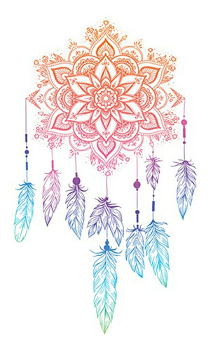 Mandala Calcomanía De Pared Colorido Atrapasueños Plumas Lot