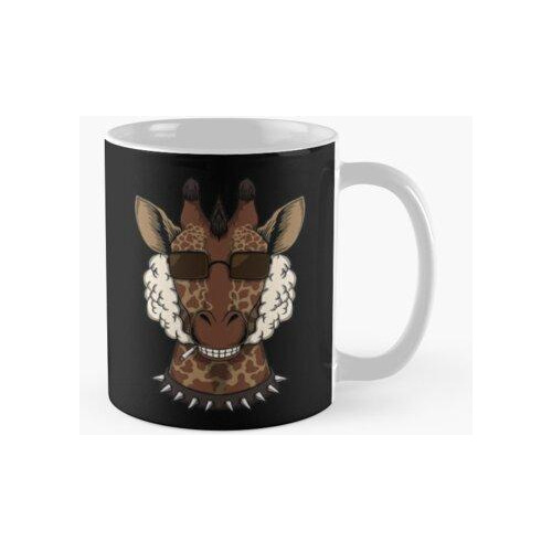 Taza Dibujos Animados Graciosos Jirafa Cabeza Humo Calidad P