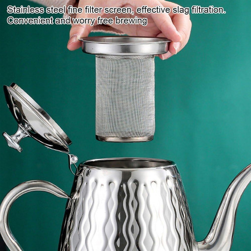 Cafetera De Acero Inoxidable De 1,5 L Con Hervidor De Filtro