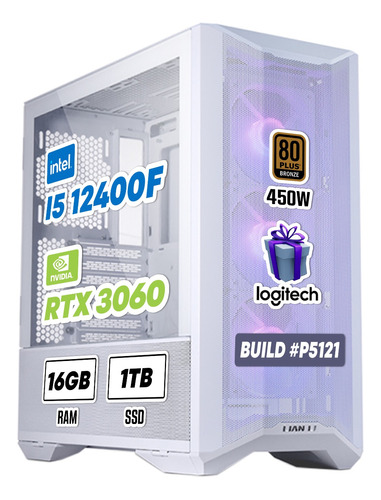 Cpu Gamer I5 12400f |rtx 3060 8gb |1tb Ssd| 16gb Ram Shinobu