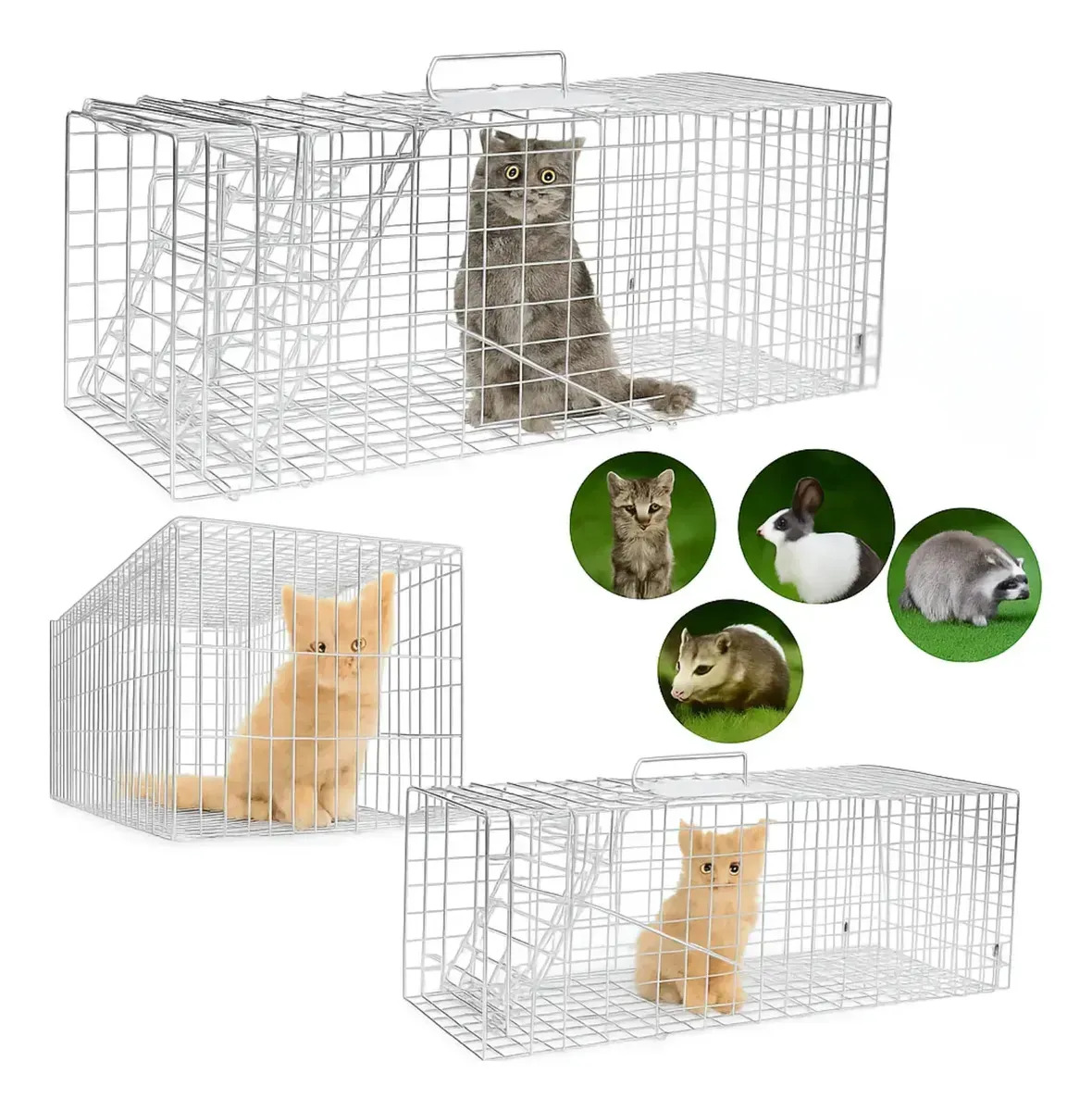 Gaiola Resgate Gigante Desmontável Para Gatos Gambá Animais - Trio Pet
