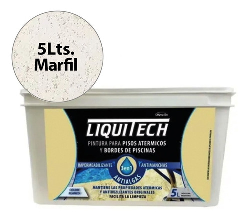 Pintura Pisos Atérmicos Bordes De Piscina X 5 Lt Liquitech 