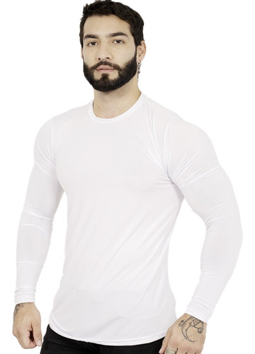 Camiseta Térmica Masculina Segunda Pele Proteção Praia Sport