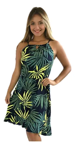 Vestido Florido Com Parte Transparente MercadoLivre