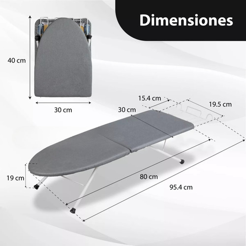 Burro De Planchar Tabla Plegable Para Sobre Mesa O Cama