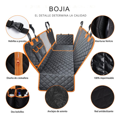 Funda De Carro Protector Cubre Asiento Mascota De Auto 5 En1