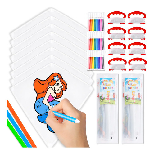 Joyin 8 Pacotes De Pipas Diy Brancos Com Canetas