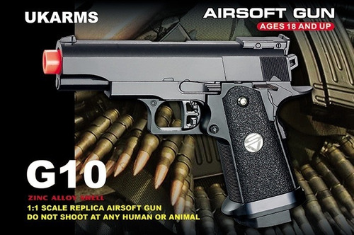 Marcadora Airsoft G10 Full Metal Spring Bbs 6mm Xtreme